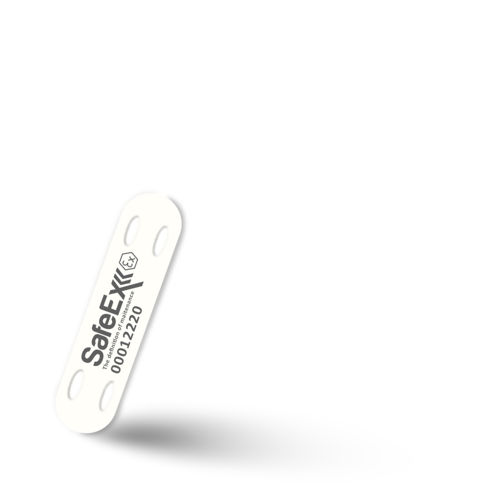 SafeEx RFID cable tag for industrial equipment identification and inspection tracking
