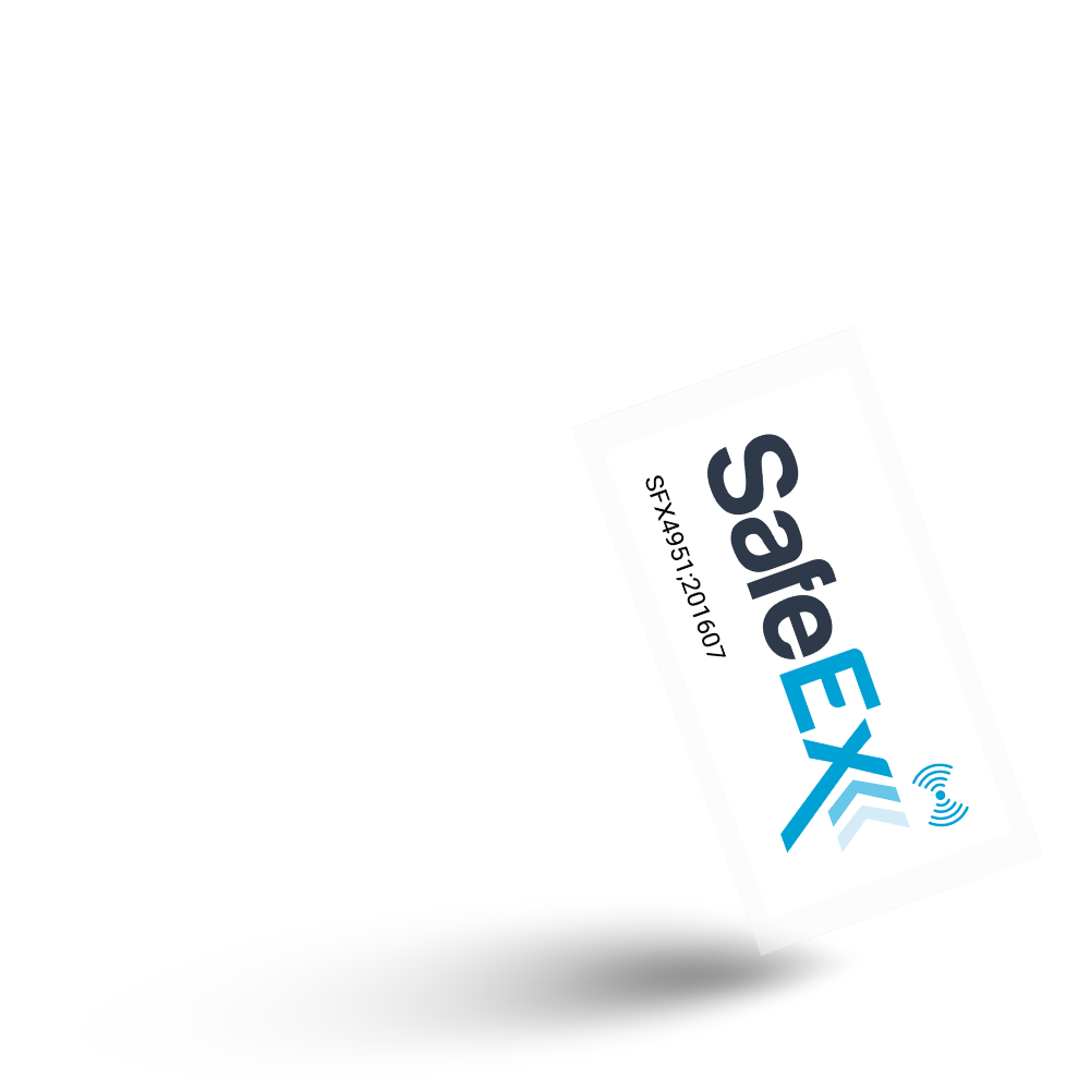 SafeEx RFID indoor adhesive tag for equipment identification and inspection tracking